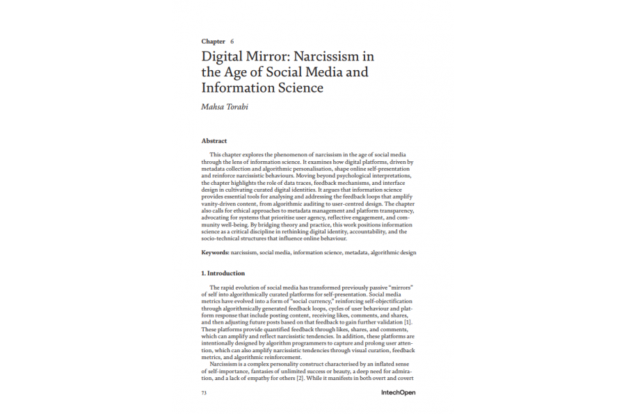 Digital Mirror: Narcissism in the Age of Social Media and Information Science